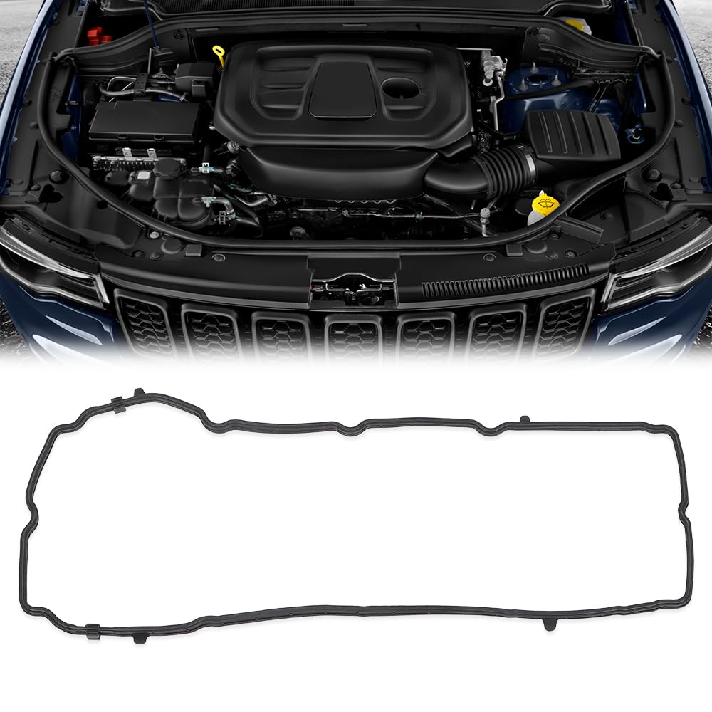 G-PLUS Left Engine Valve Cover Gasket Compatible with 2011-2017 Chrysler 200 300/2011-2016 Chrysler Town & Country/2011-2014 Dodge Avenger/2011-2022 Jeep Grand Cherokee/2013-2022 Ram 1500 2500