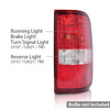 G-PLUS Tail Lights Compatible with Ford F150 King Ranch, Lariat, XL 2004-2006,Red Lens Right Passenger Rear lamps Luces Traseras, Faros Traseros 5L3Z13404CA, 6L3Z13404BA, FO2801182Assembly