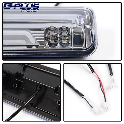 G-PLUS Rear LED Third Brake Light Compatible With Ford F150 2004-2008 3RD Cargo Led Tail Lamps Clear lens Chrome Housing