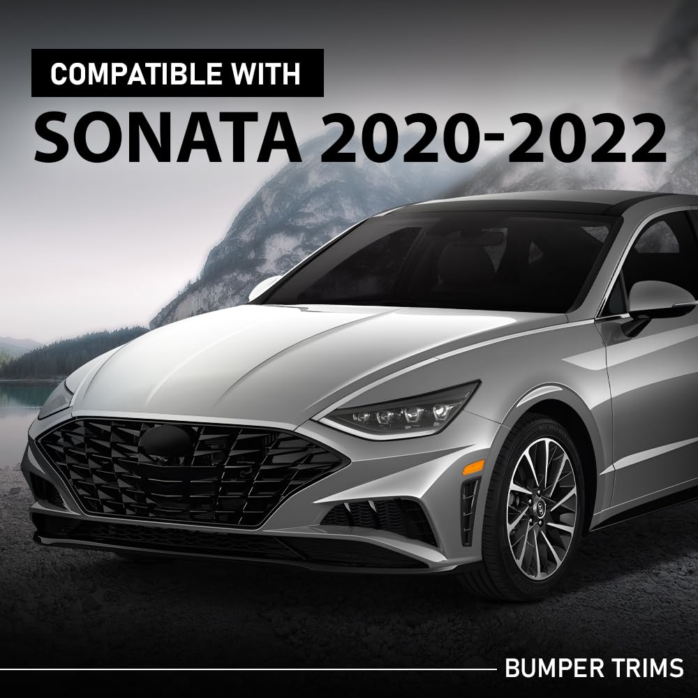 G-PLUS Front Bumper Trims Driver and Passenger Side Primed Compatible with Hyundai Sonata 2020-2023 86596L0400, 86595L0400