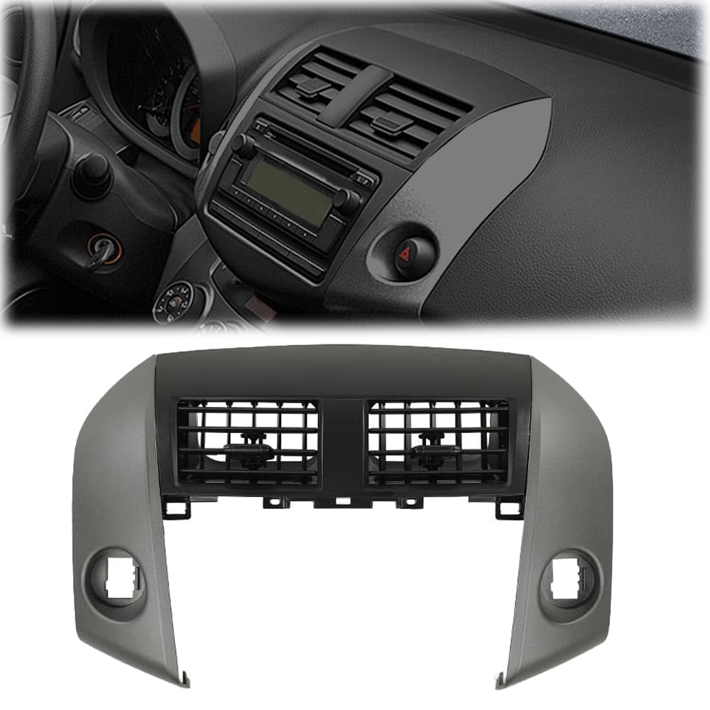 G-PLUS Center Dash A/C Heater Air Vent Cover Trim Bezel Switch Compatible with Toyota Rav4 2006-2012 Dashboard Air Vent Panel