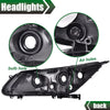 G-PLUS Headlights Compatible with 2013 2014 4-Door Sedan Honda Accord Factory Style Automotive Headlamps Assembly (Black Passenger & Driver Side(Left+Right)),faros delanteros