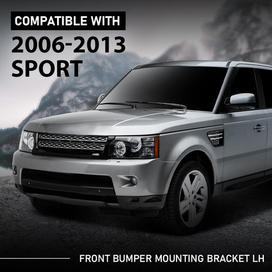 G-PLUS Front Bumper Mounting Bracket Left Side Compatible with Range Rover Sport 2006-2013 Black