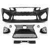 G-PLUS Front Bumper Set (1 × Bumper, 1 × Grille, 2 × Fog Light Cover, 2 × Fog Light) Compatible with 2006-2011 LX GS GS300 GS350 to 16+ GS F Style Black