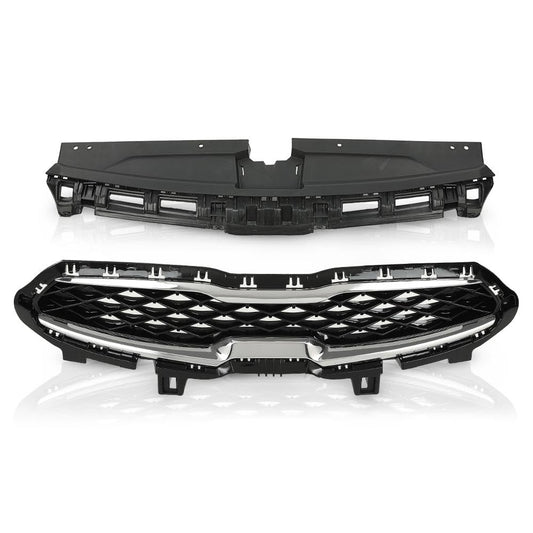 G-PLUS Front Upper Bumper Grille & Radiator Sight Shield Cover Compatible with Kia Forte 2019-2021 KI1224116 KI1200205 86370M7000 86350M7010