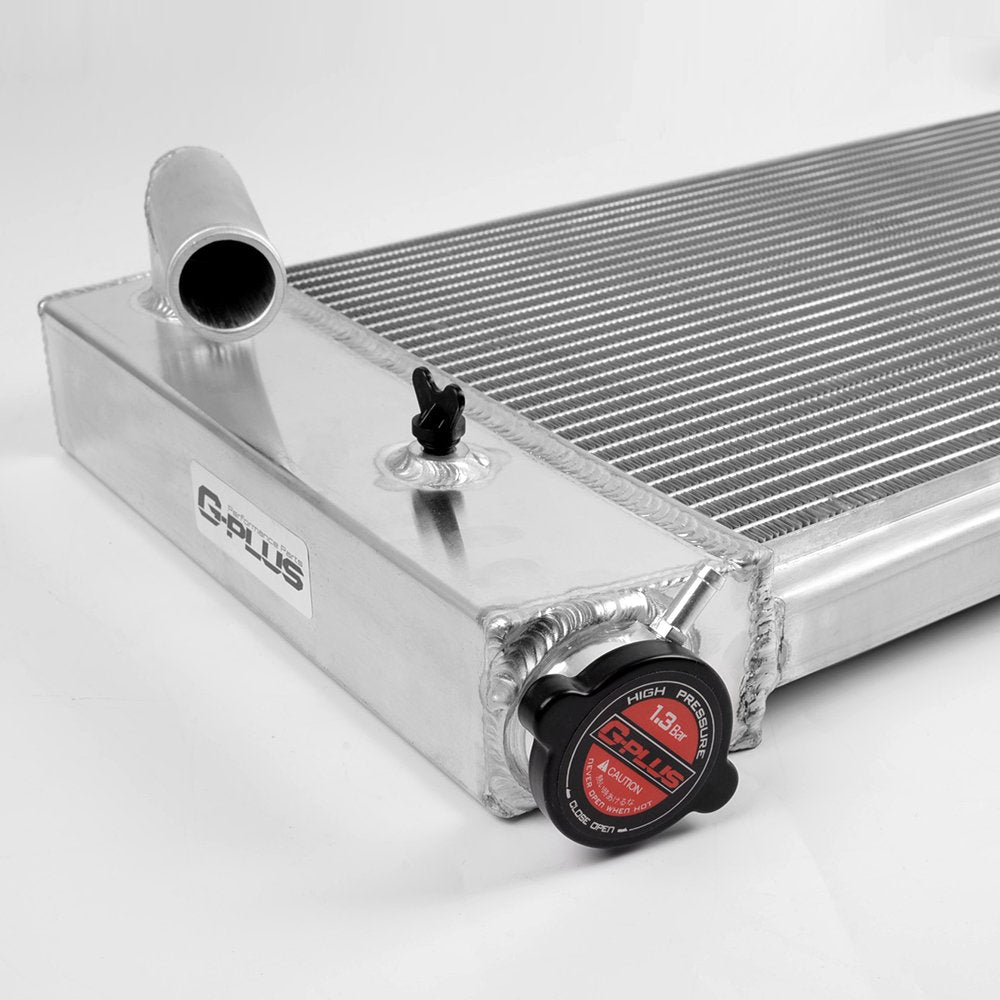 Compatible For Chevy Vega1971-1977 / Compatible For Pontiac Astre 1975-1976 Compatible For Chevy SBC V8 Conversion Aluminum Racing Radiator Replacement +10" Radiator Cooling Fan
