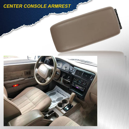 G-PLUS Center Console Lid & Latch Compatible with Toyota Tacoma 1995-2000/ 4Runner 1996-1998, Center Console Armrest Lid Oak Tan