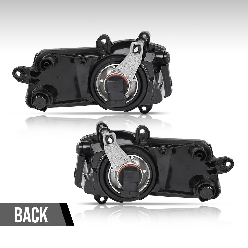 G-PLUS Front Bumper Driving Fog Light Lamps Pair Compatible with Audi A6 C6/ A6 S6 Quattro 2009-2011 4F0941699A, 4F0941700A Black