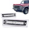 G-PLUS Amber LED Marker Light Compatible with Chevy C10 C20 C30 GMC 1981-1991 GM2550115, GM2551107 Clear Lens Front Side Marker Lamp