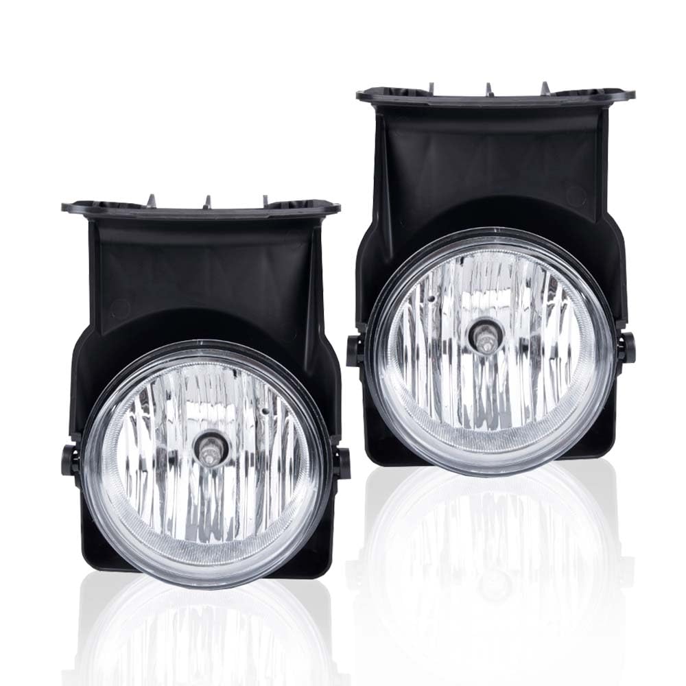 G-PLUS Bumper Fog Lights Compatible With GMC Sierra 1500 2500 3500 2003-2006 Pickup Clear Driving Fog Lamps W/o Wiring Kit Left+Right Side Clear Lens