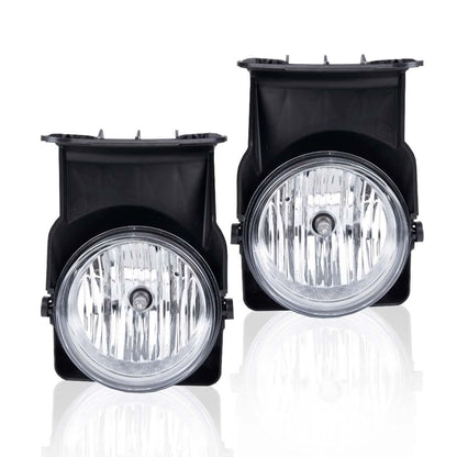 G-PLUS Bumper Fog Lights Compatible With GMC Sierra 1500 2500 3500 2003-2006 Pickup Clear Driving Fog Lamps W/o Wiring Kit Left+Right Side Clear Lens