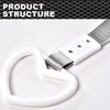G-PLUS JDM Tsurikawa Ring Heart Subway Train Bus Car Handle Hand Straps Drift Charm,Rear Bumper Warning Ring (White)