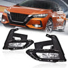 G-PLUS Front Bumper Fog Lamp Clear lens Compatible with 2020 2021 Nissan Sentra 261558995C, 261508995C, 622576LB0B, 622576LB0A, 622566LB0B