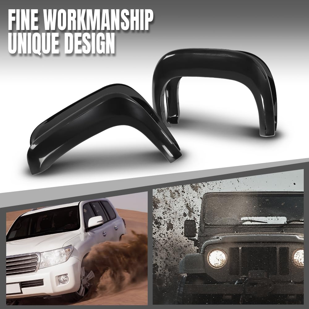 G-PLUS Fender Flares Compatible with GMC Sierra 1500 2007 2008 2009 2010 2011 2012 2013, Only Fit Short Bed 69.3" Fleetside Factory Style Smooth Black