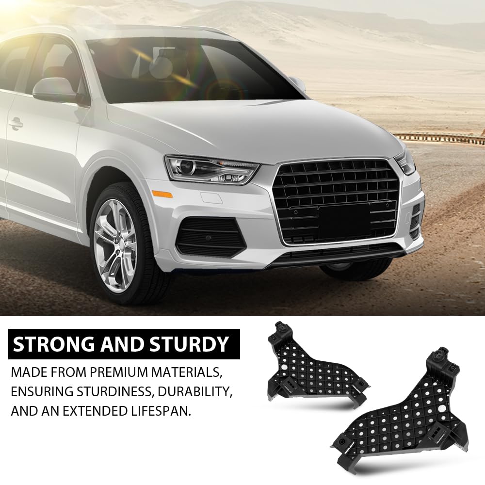 G-PLUS Pair Headlight Lamp Retainer Plates, Compatible with Audi Q3 Quattro 2013-2018, Left Driver & Right Passenger Side, 8U0941453, 8U0941454