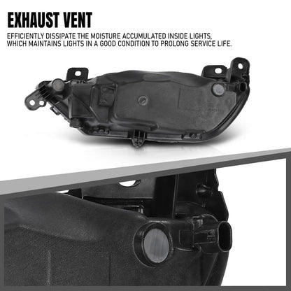 G-PLUS LED Fog Light Front Bumper Lamp Right Side Compatible with Volvo XC90 XC60 S90 V90 2016-2024 31395866 Black