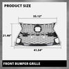 G-PLUS Grille Compatible with LX GS200t 2016-2017/GS350 2016-2020/GS450h 2016-2018 with F Sport Package with Park Assist Front 5310130890, LX1200192 Gray