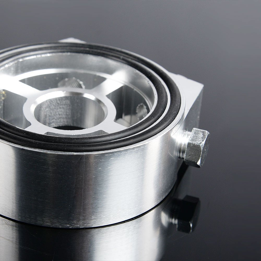 G-PLUS Oil/Gauge Filter Oil Pressure Adapter Universal Aluminum Oil pressure/temperature gauge Filter Cooler Sandwich Plate Adapter M20 X 1.5 Racing Sport JDM