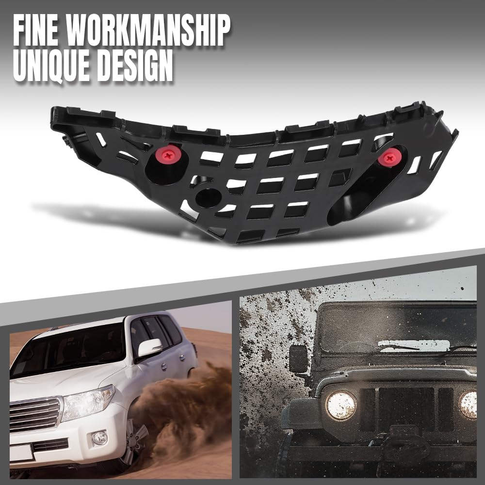 G-PLUS Bumper Bracket Front Passenger Right Side Compatible with Toyota Highlander Hybrid Bronze Edition 2022 2023, Fit Toyota Highlander XSE 2021 2022 2023 521450E100, TO1043147 Black