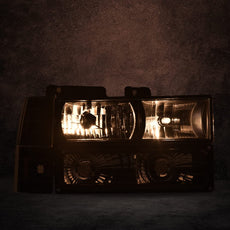 G-PLUS Headlights for GMC C1500 K1500 Yukon 1994-1999 Clear Lens Black Housing Additional Angle