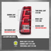 G-PLUS LED Tube Tail Lights Fit Chevy Silverado 1500 2500 & HD 99-02/Fit GMC Sierra 1500 2500&HD 99-06,Driver & Passenger,Brake Lamps Red/Chrome w/White light Bar Luces Traseras Faros TraserosAssembly