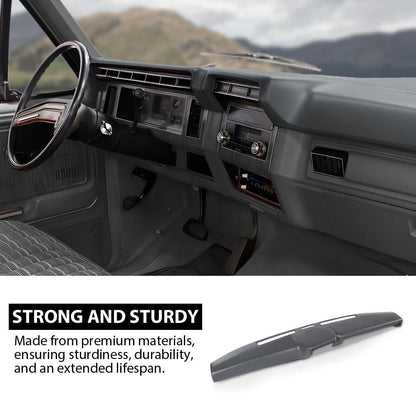 G-PLUS Dash Cover Compatible with Ford F100 F150 F250 F350 Bronco 1980-1986 12108LGR Light Gray
