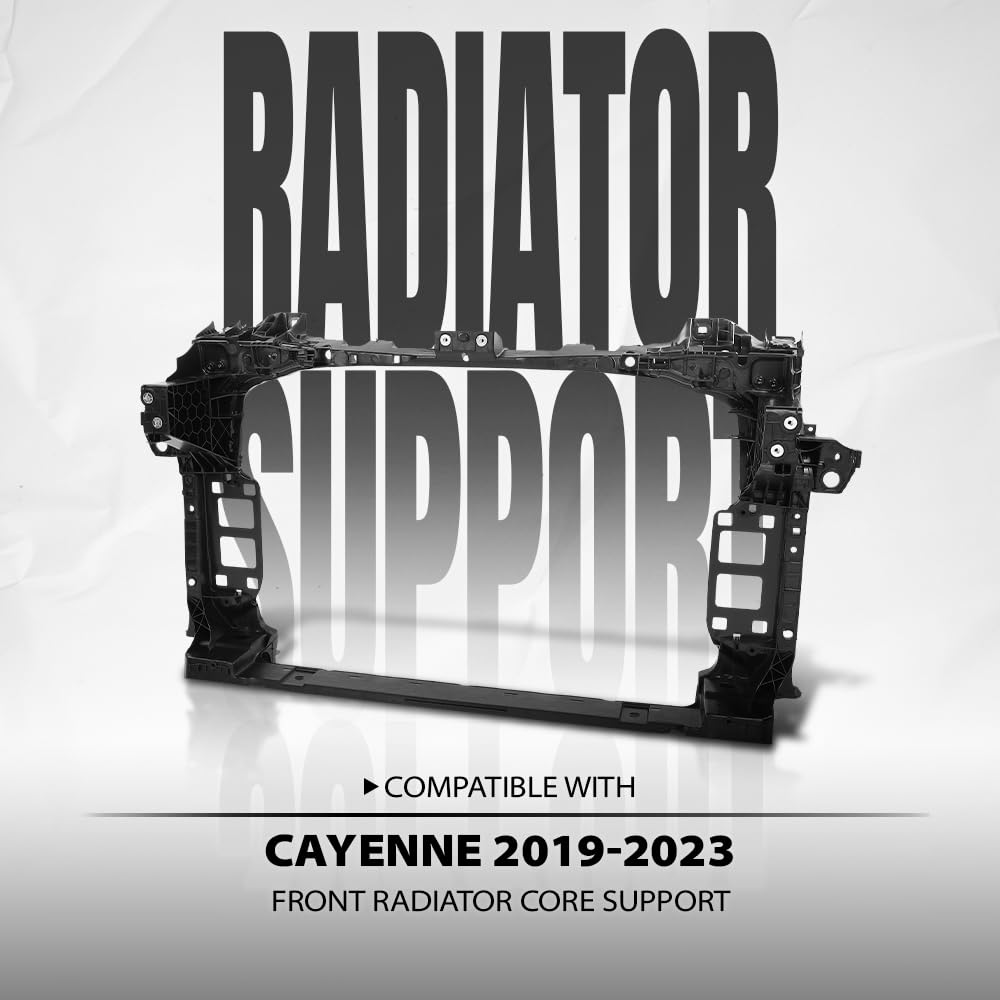 G-PLUS Radiator Core Support Front Frame Panel Compatible with Porsche Cayenne 2019 2020 2021 2022 2023 9Y0805594R, 9Y0 805 594 R Black