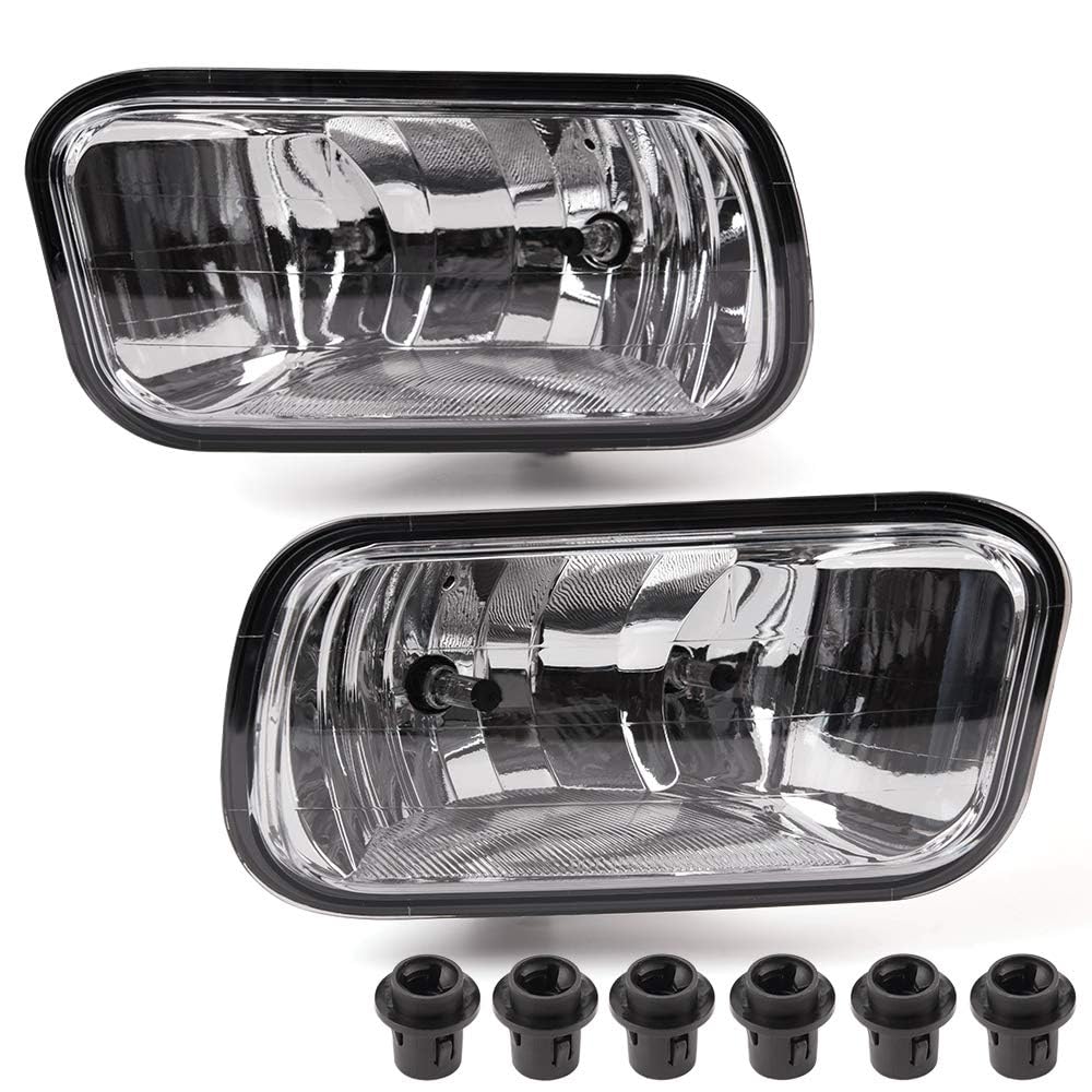 G-PLUS Front Bumper Fog Lights Compatible With Dodge Ram 1500 2009 2010,Compatible With Ram 1500 2500 3500 2011-2012 W/Halogen Bulbs Clear Lens