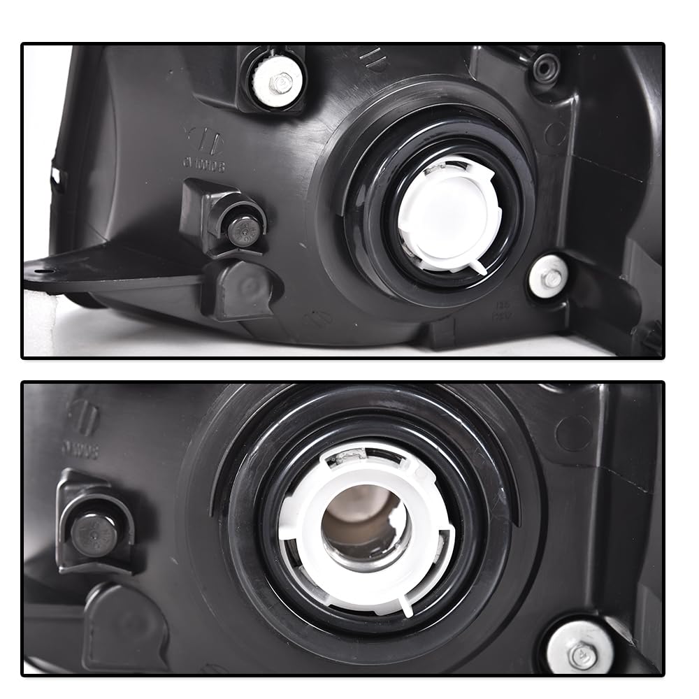 G-PLUS Headlights Assembly Compatible with Chevy Equinox 2005 2006 2007 2008 2009,Left & Right Front Halogen Headlamps Clear Lens Chrome Housing Amber Reflector,faros delanteros