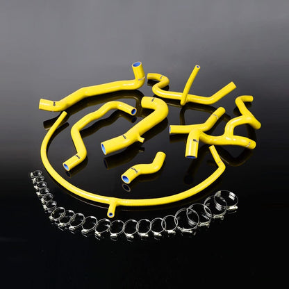 G-PLUS Silicone Radiator Coolant Hose Kit Clamps Compatible With 1994-1998 VW GOLF GTI MK3 VR6 2.8 V6 8PCS Yellow