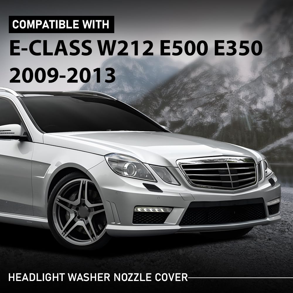 G-PLUS Front Headlight Washer Cover Right and Left Compatible with Benz E-Class W212 E500 E350 E250 2009-2013 A2128600108