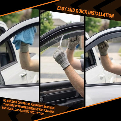 G-PLUS in-Channel Auto Vent Window Visor Compatible with Dodge Ram 1500 2009-2018 Fit Dodge Ram 2500 3500 Standard Cab 2010-2025 2PCS Smoky