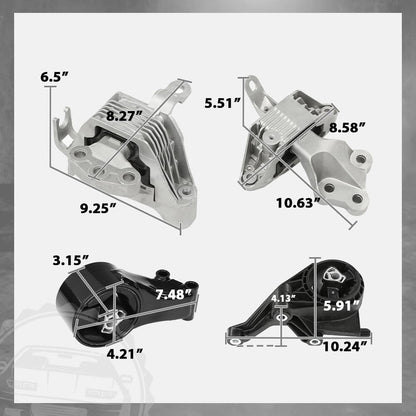 G-PLUS Engine & Trans Mount Set 4Pcs Compatible with Buick Cascada 1.6L 2016-2019 for Auto Trans,Fit Chevy Cruze 1.8L 2011-2015 for Auto Trans 3223, 3265