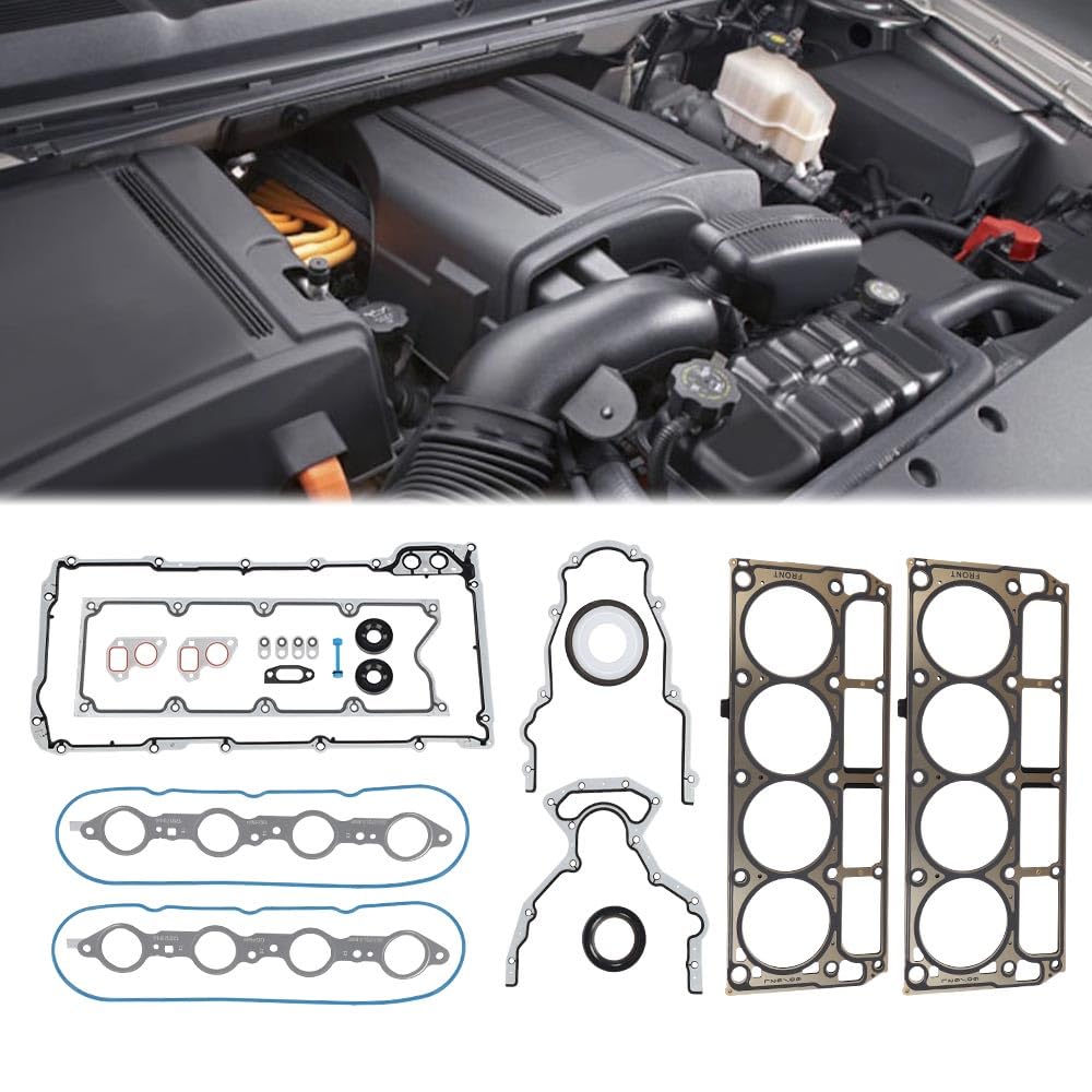 G-PLUS GEN 3 LS Gasket Set/Kit& LS9 Head Gaskets Compatible with GM Chevy LS1 LS6 LQ4 LQ9 4.8L 5.3L 5.7L 6.0L 12558178, BTR73450, 12617944, 12612350
