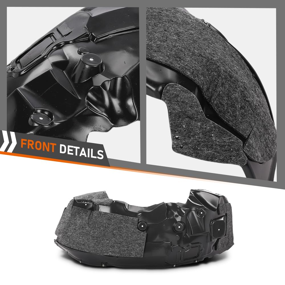 G-PLUS Front Inner Fender Liner Set Compatible with Dodge Ram 2500 3500 2019-2022 CH1248208, CH1249208, 68361450AB, 68361451AA Black
