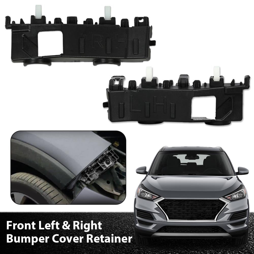G-PLUS Bumper Cover Retainer Pair Compatible with Tucson 2016-2021 Driver & Passenger Side HY1032111, HY1033111, 86513D3000, 86514D3000 Black