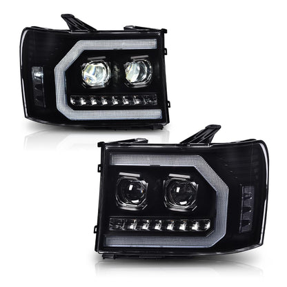 G-PLUS Headlights Assembly Compatible with GMC Sierra 1500 2007-2013 /Fit for GMC Sierra 3500HD 2007-2014