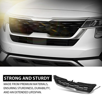 G-PLUS Front Bumper Grille Grill, Compatible with Kia Seltos 2020-2023, 86350Q5000, 86350 Q5000, 86350-Q5000