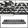 G-PLUS Front Bumper Grille Compatible with LX GX460 (submodel: Base, Executive, Luxury, Premium) 2020-2023 Fit For Models With Parking Aid Sensor 5311260340, LX1036139 Gray