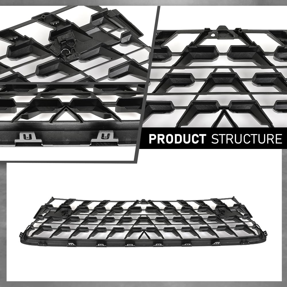G-PLUS Front Bumper Grille Compatible with LX GX460 (submodel: Base, Executive, Luxury, Premium) 2020-2023 Fit For Models With Parking Aid Sensor 5311260340, LX1036139 Gray