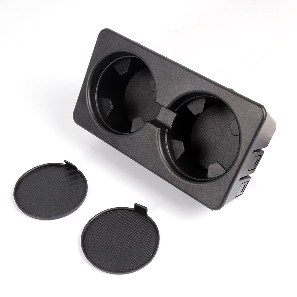 G-PLUS Floor Mounted Console Dual Cup Holder Insert Compatible with Silverado 2007-2013 /Sierra / 2007-2014 Suburban/Yukon/Tahoe Center Console Beverage Drink Insert Replacement 19154712