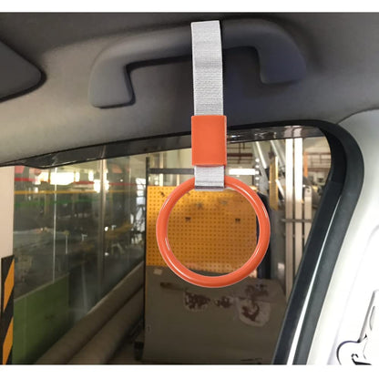G-PLUS JDM Tsurikawa Ring Round Subway Train Bus Car Handle Hand Straps Drift Charm,Rear Bumper Warning Ring (Orange)