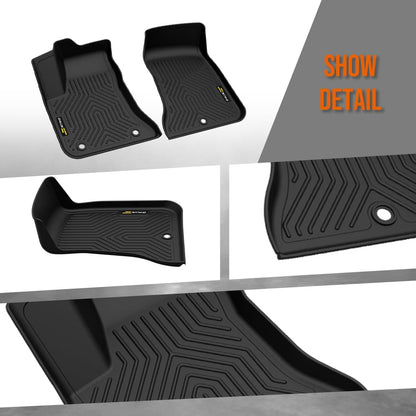 G-PLUS TPE Floor Mats Compatible with Dodge Charger RWD 2011-2023 (Rear Wheel Drive) All Weather Protection Truck Accessories Cargo Liners 1st & 2nd Row Black alfombras para carro