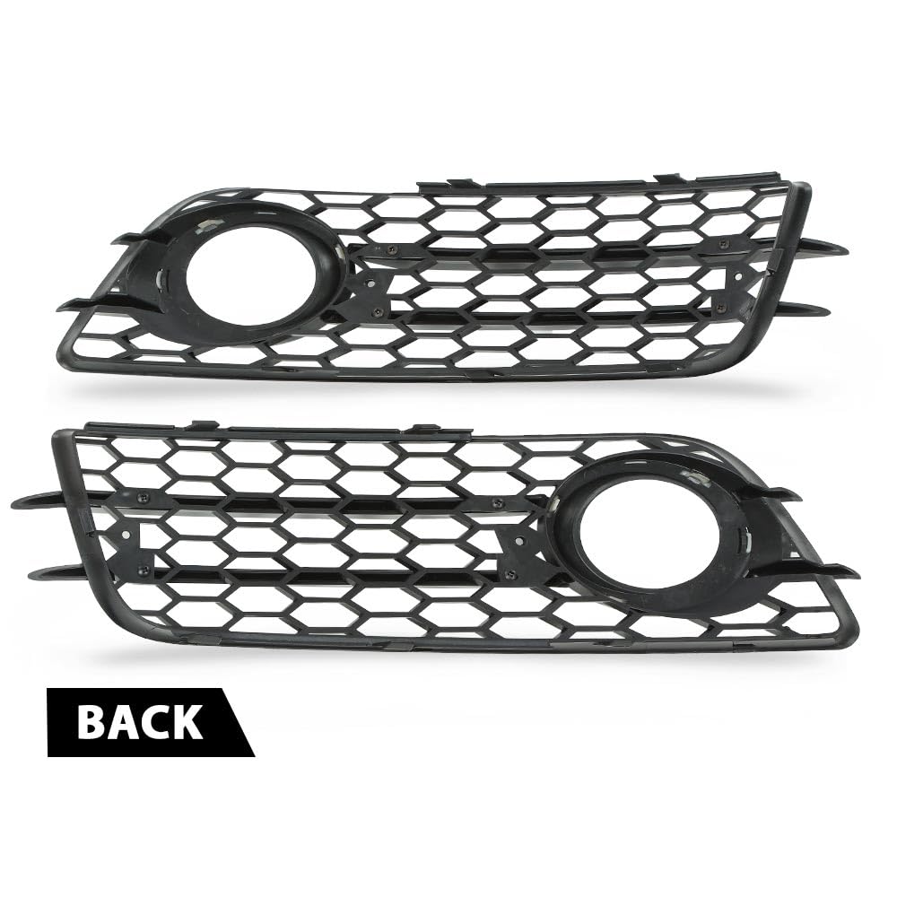 G-PLUS Fog Light Lamp Cover Grille Compatible with Audi A4 B8 S-Line S4 Models 2008-2012/ NOT Fit For Standard Bumper 88K0807681C, 8K0807682C