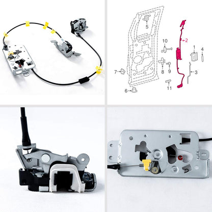 G-PLUS Rear Door Lock with Cable Assembly Compatible with 2004-2008 F150 Extended Cab Pickup ONLY,(Does NOT Fit Crew Cab or Heritage Models),Driver Side/Passenger Side (1, Driver Side)
