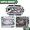 G-PLUS Fog Light Compatible With 2013-2015 Chevy Silverado,OE Style Front Fog Lamp Bezel Cover Shell,A Pair