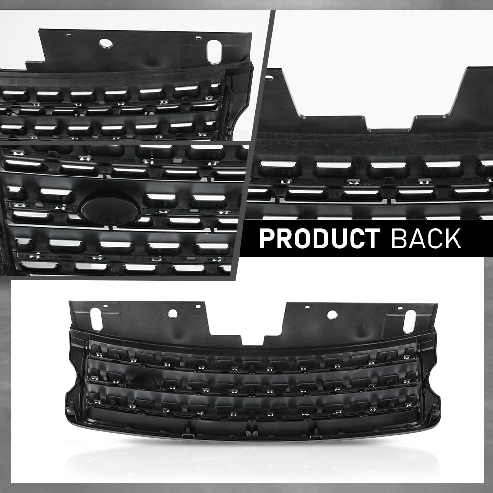 G-PLUS Front Grill Compatible with Land Rover Range Rover Vogue L405 2013 2014 2015 2016 2017 Silver Upper Grille LR055880