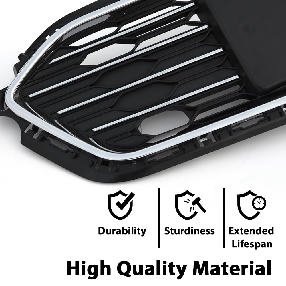 G-PLUS Honeycomb Grille Mesh Assembly Compatible with Chevy Cruze 2016-2018 Black Covers Automotive Car Front Bumper Lower
