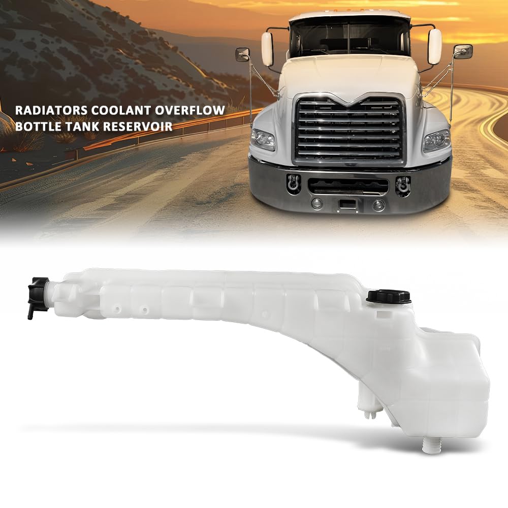 G-PLUS Radiator Coolant Overflow Bottle Tank Reservoir Compatible with Volvo VHD/VNL/VNM 2008-2017 603-5505, HVA02866, 20881604, 20968795, 21000194, 21038101, 21067134, 21074555 White