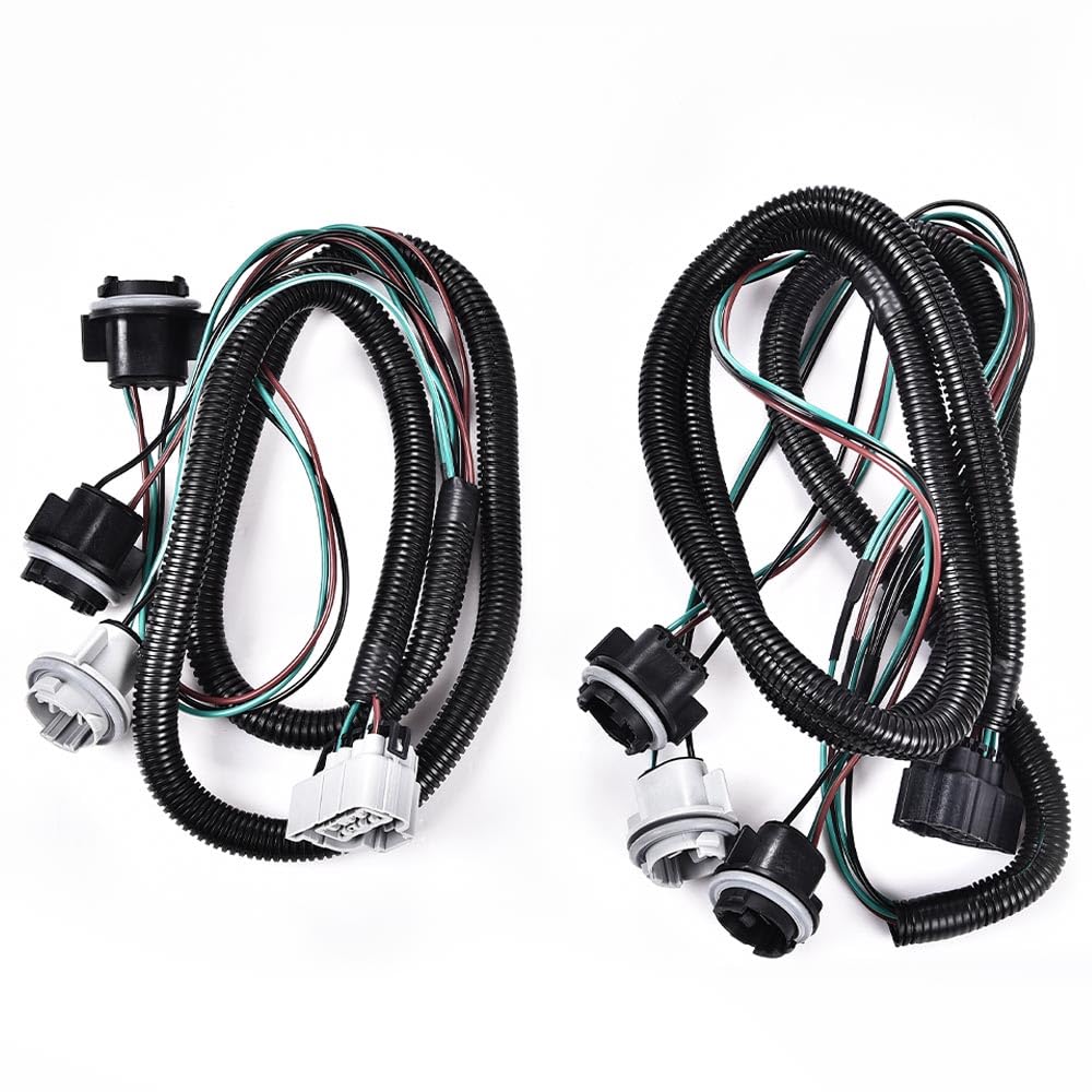 G-PLUS Left&Right Tail Light Lamp Wiring Harness, Compatible with Chevy Silverado 2007-2014/ GMC Sierra 2008-2014